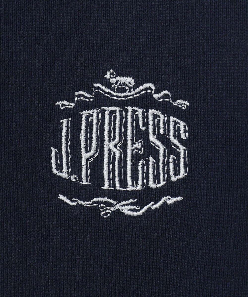 J.PRESS KIDS 【110-130cm】柄襟ラガー 長袖ポロシャツ 