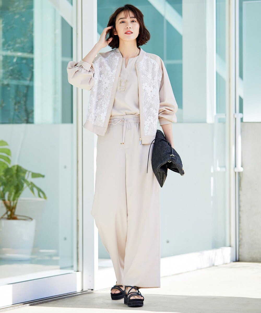 自由区 エンブロイダリー ブルゾン 