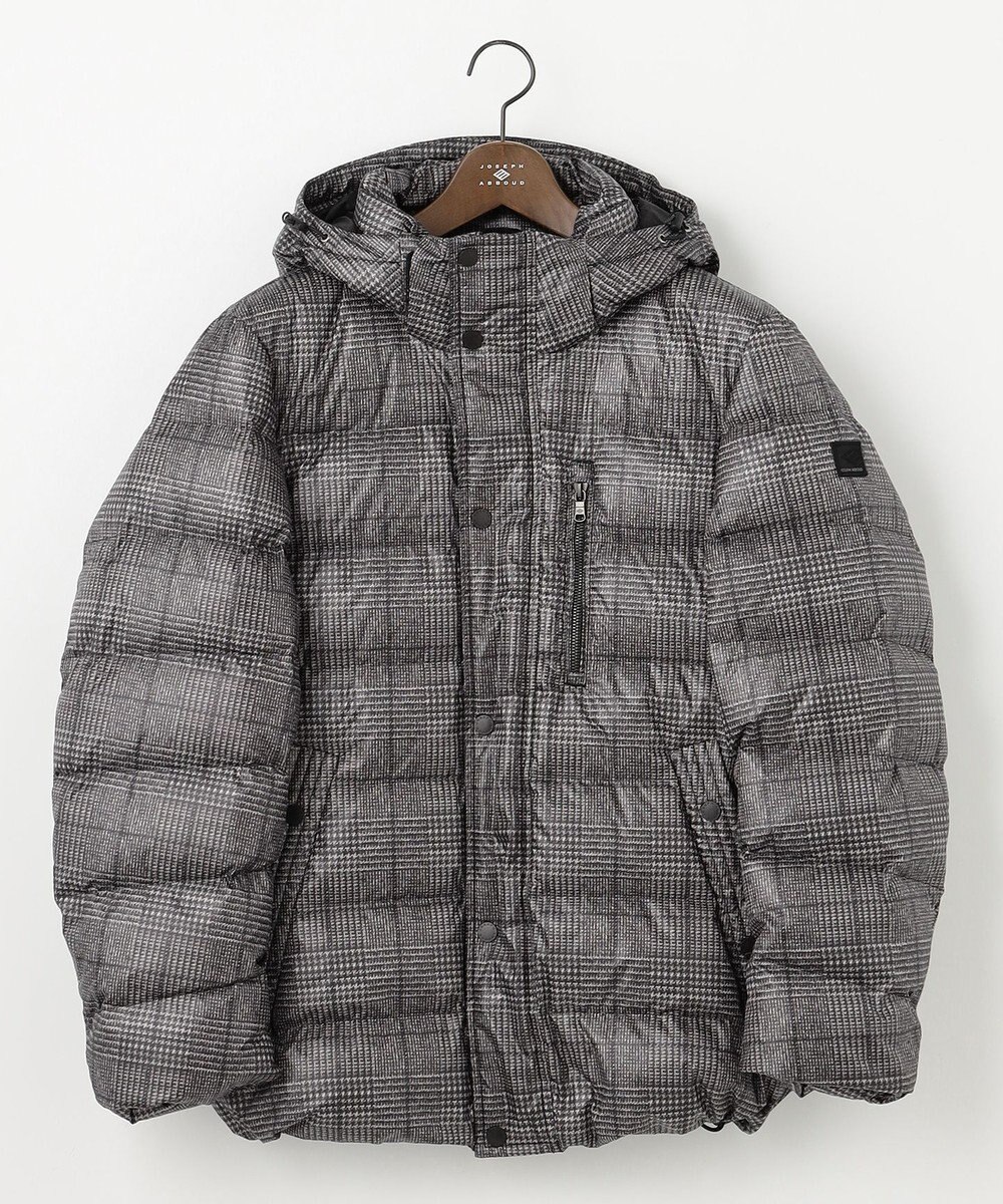 JOSEPH ABBOUD 【撥水/フード取り外し可/ダウン】パウダータフタ ダウン ブルゾン 