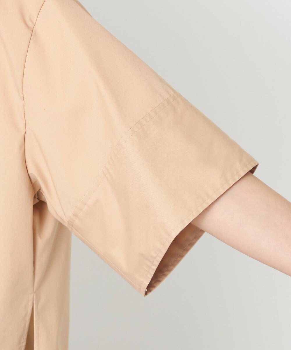 NAVE 【ReNAVE・セットアップ可/洗える/接触冷感/UVケア】コットンポリブロード クロップドシャツ 