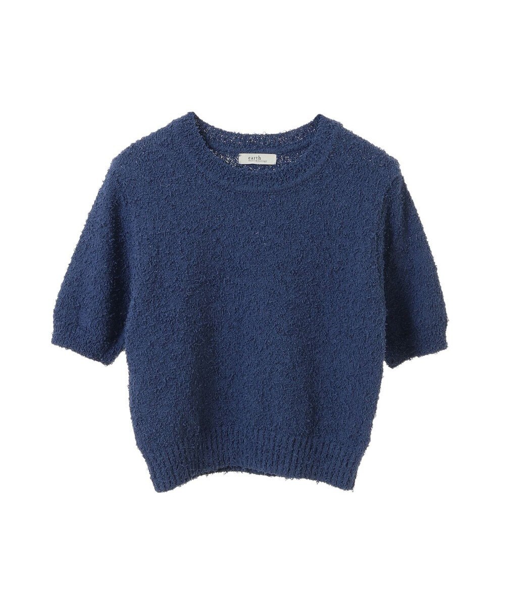 earth music&ecology ツイストブークレ半袖プルオーバー 