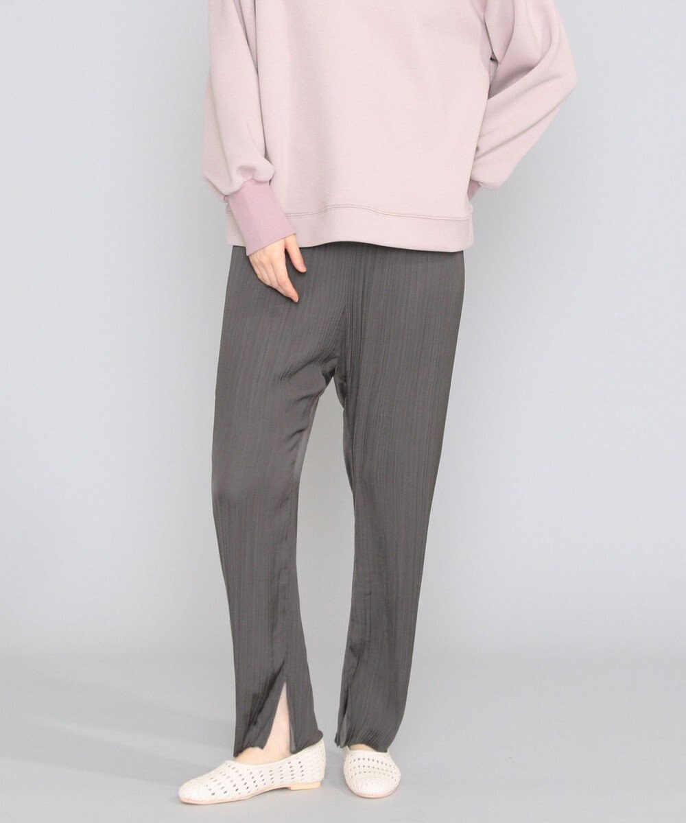 SHARE PARK LADIES 【洗える】アンティークサテンプリーツパンツ 