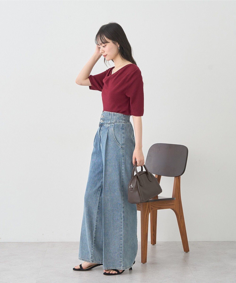 earth music&ecology ドレープニットプルオーバー 