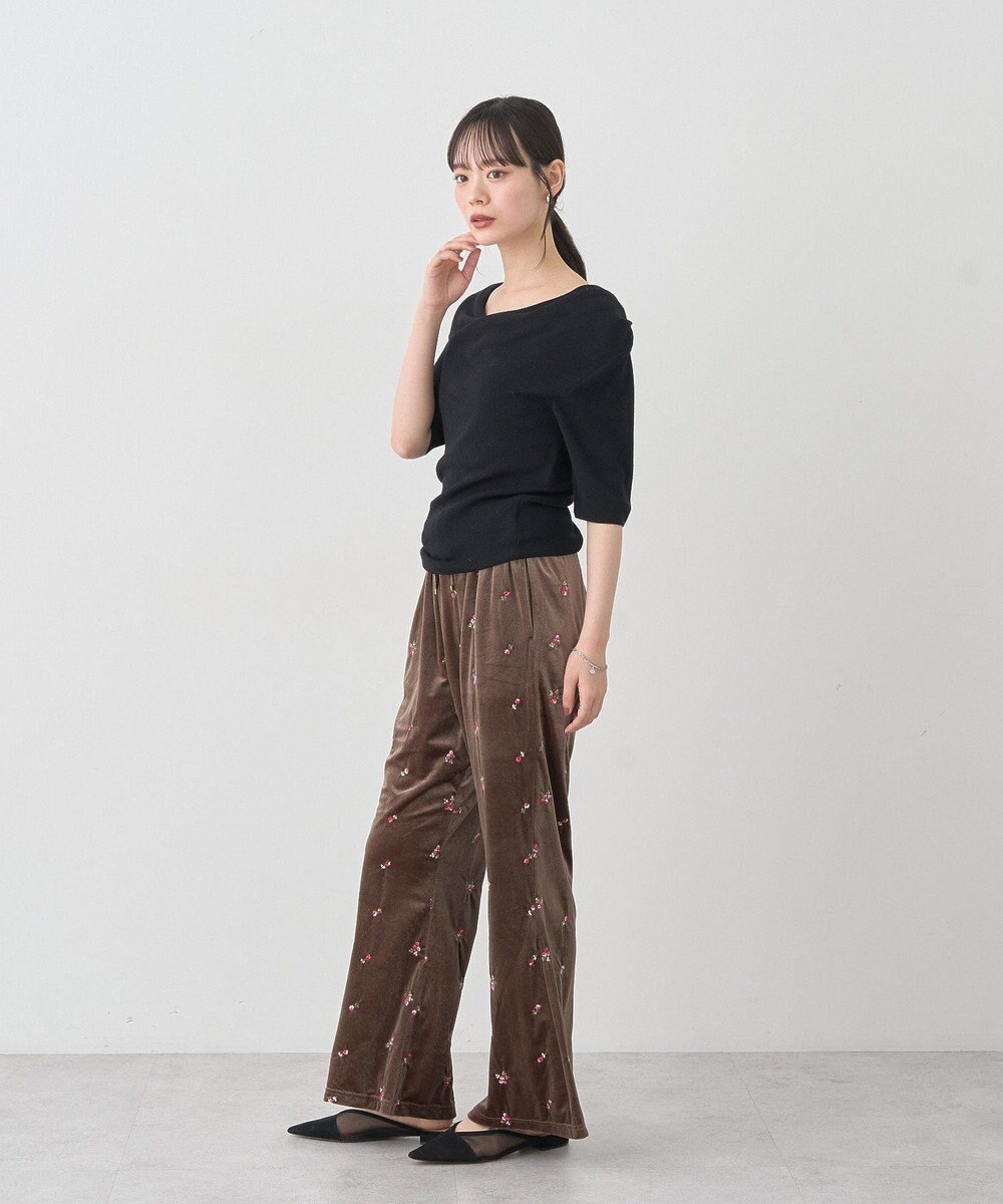 earth music&ecology ドレープニットプルオーバー 