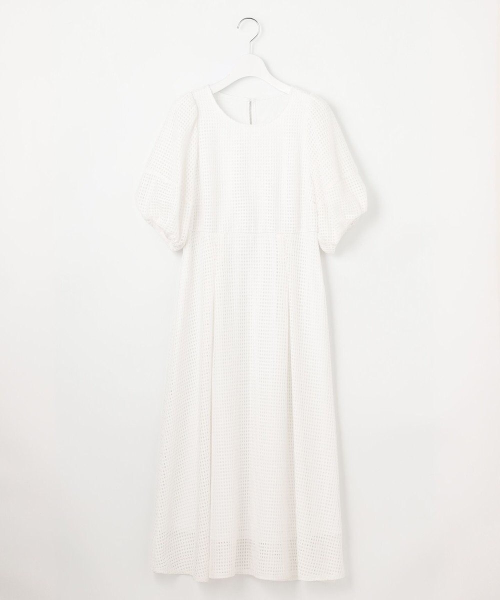 Feroux 【洗える】シアーチェックラッセル ワンピース 