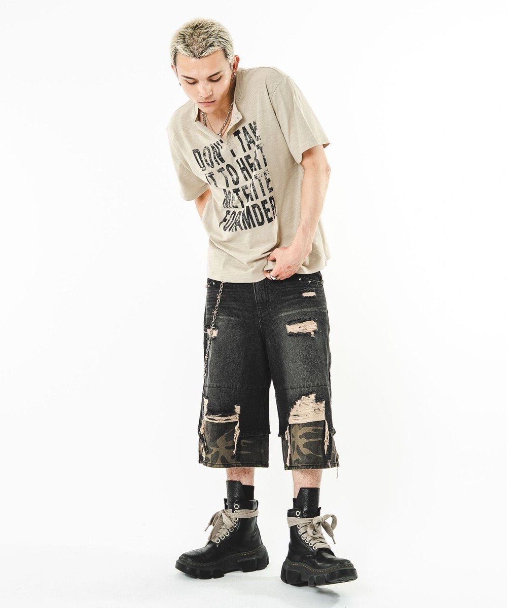 WEGO 【ユニセックス着用ITEM】ビッグロゴスラブヘンリーネックT（SS） 