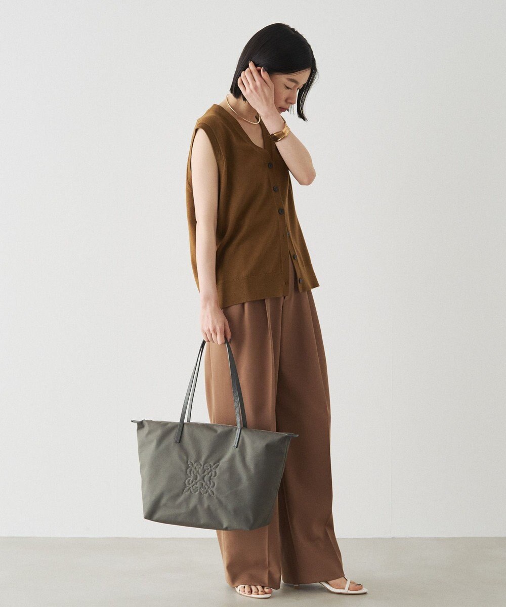 russet ＜390g/撥水性あり＞天ファスナー付きコーデュラナイロントートバッグ(CE-1560) 