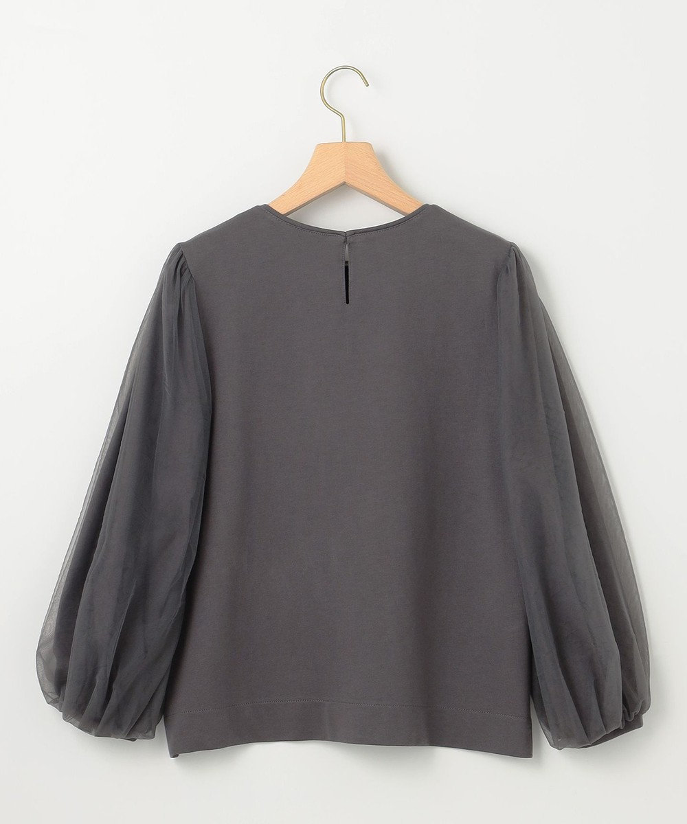 組曲 L ミニ裏毛チュールスリーブ カットソー 