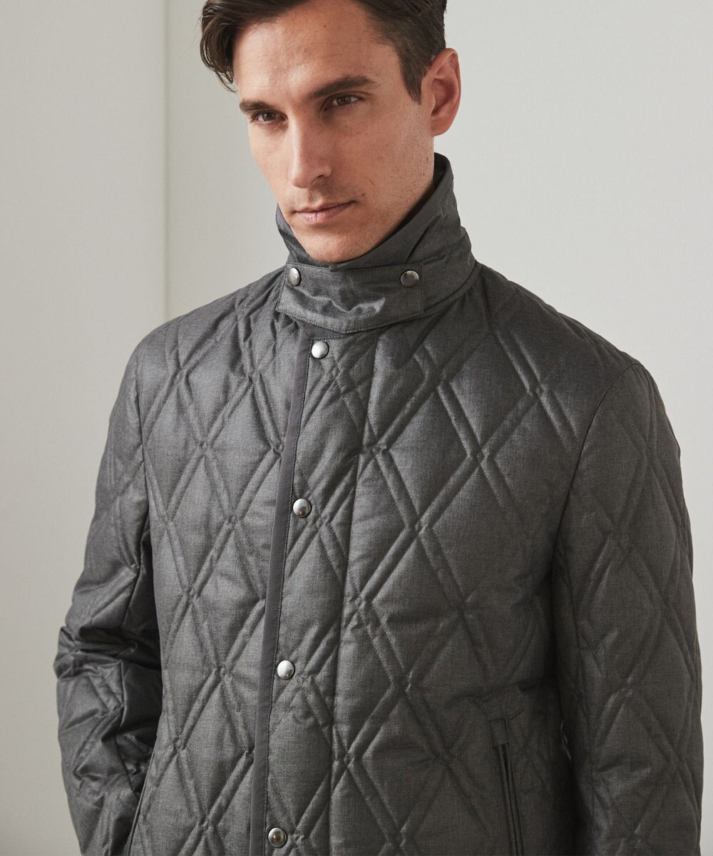 GOTAIRIKU 【仕事で着用可】ブライトシャンブレー キルティング ドレスダウン 