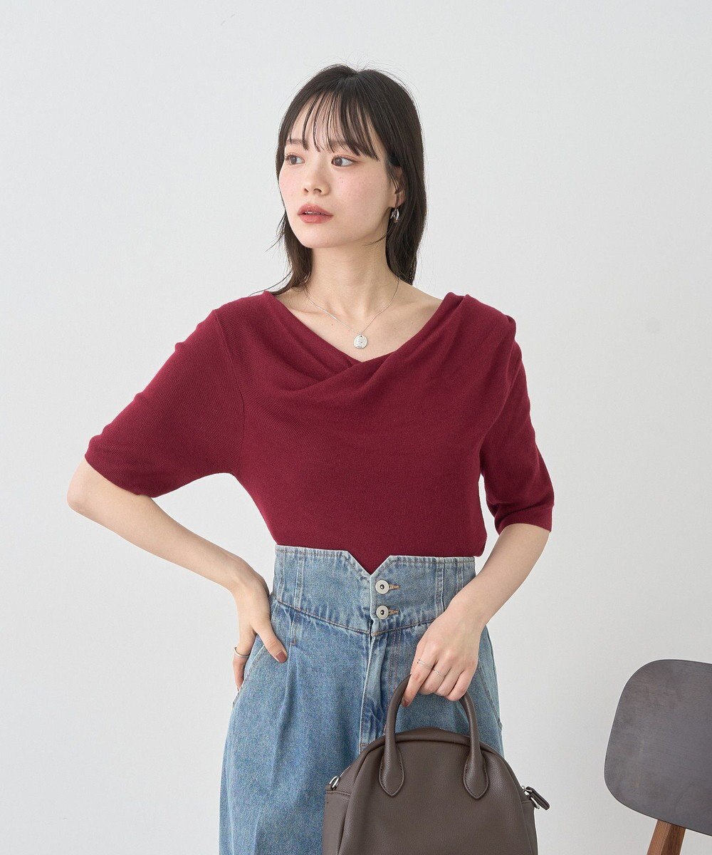 earth music&ecology ドレープニットプルオーバー 