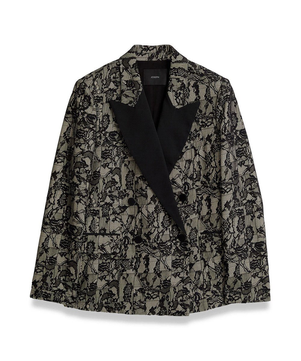 JOSEPH パッチワークレース　ダブルブレステッドジャケット 