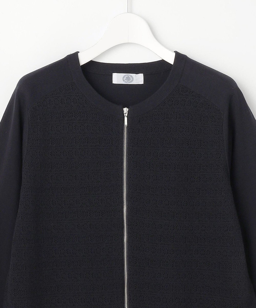 J.PRESS LADIES S Lace Jacquard ニット ブルゾン 