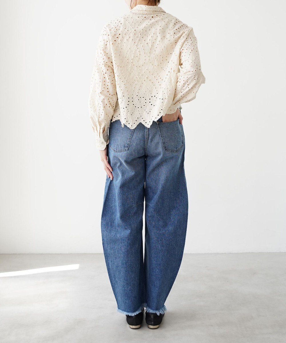 woadblue 再入荷＜坪田あさみさんコラボ＞コットン100％ ブレットデニムパンツ 