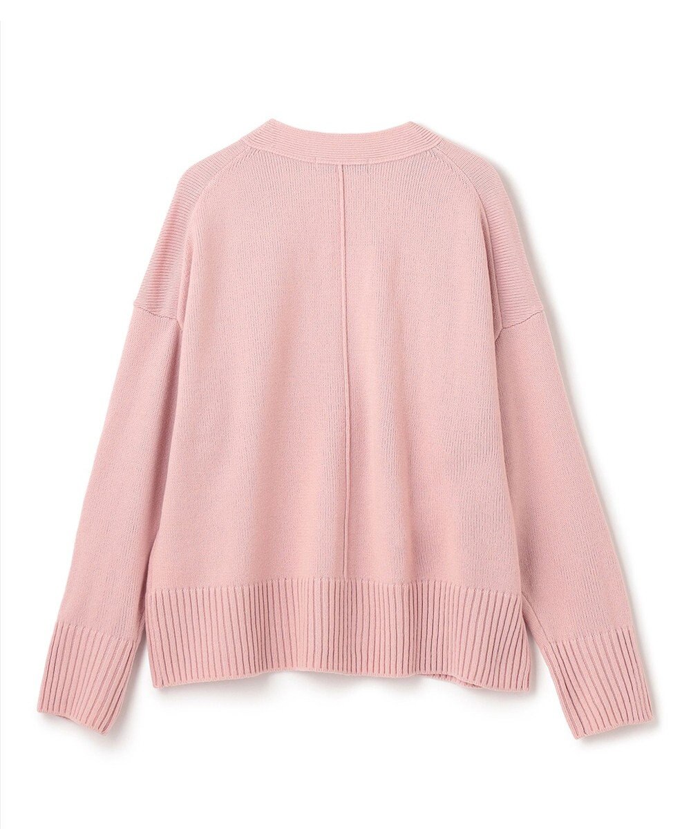 UNFILO 【洗える】クロップド Vネック カーディガン 