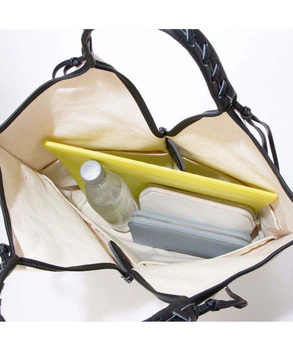 UNBILLION perche コットン×牛革付属トートバッグ L 