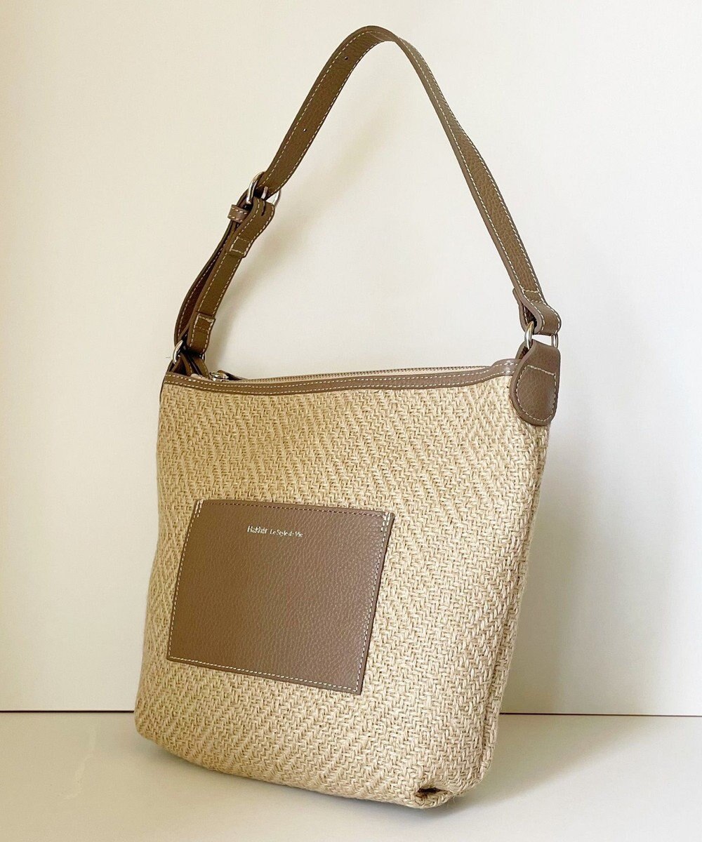 Hekhèr Le Style de Vie 【日本製 / 3WAY】ジュート×牛革 ショルダーバッグmedium 