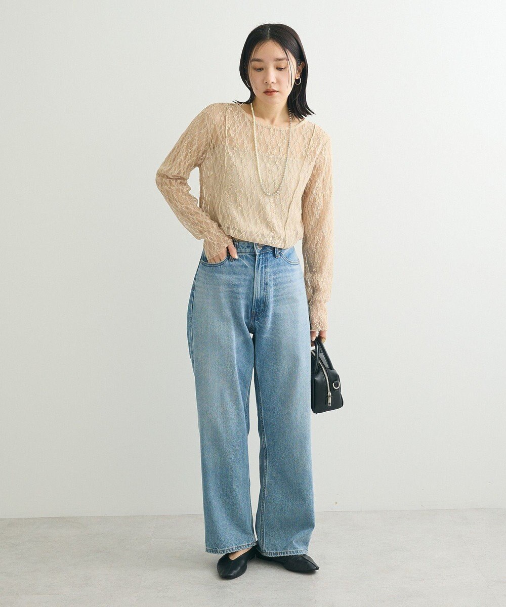 Green Parks パネルラインレースカットプルオーバー 