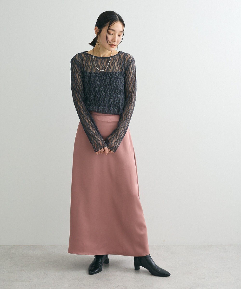 Green Parks パネルラインレースカットプルオーバー 