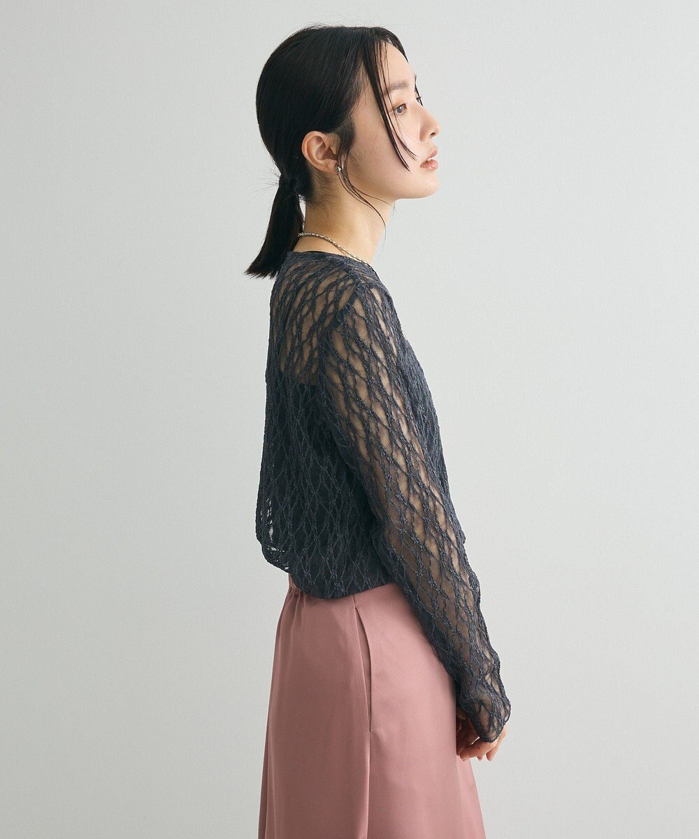 Green Parks パネルラインレースカットプルオーバー 