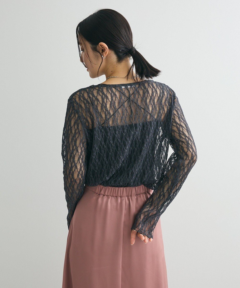 Green Parks パネルラインレースカットプルオーバー 