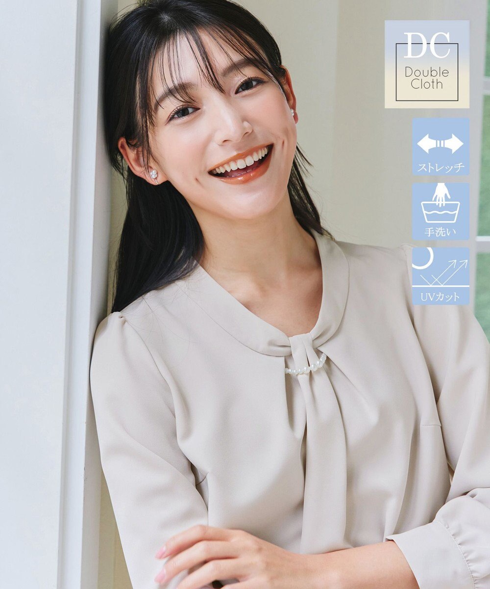 Tiaclasse L 【ダブルクロス】2wayボウタイ風ブラウス 