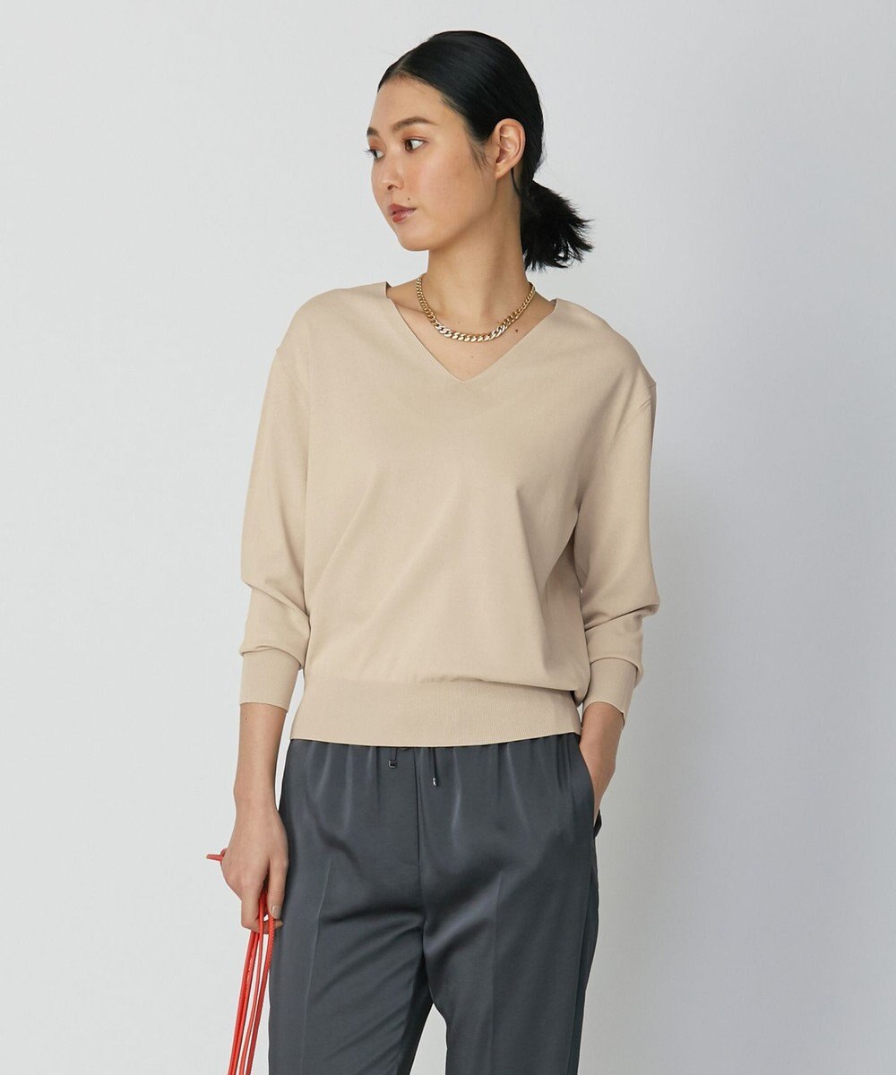 ICB 【WEB限定カラーあり・洗える】シンセティックハイゲージ Vネックプルオーバー 