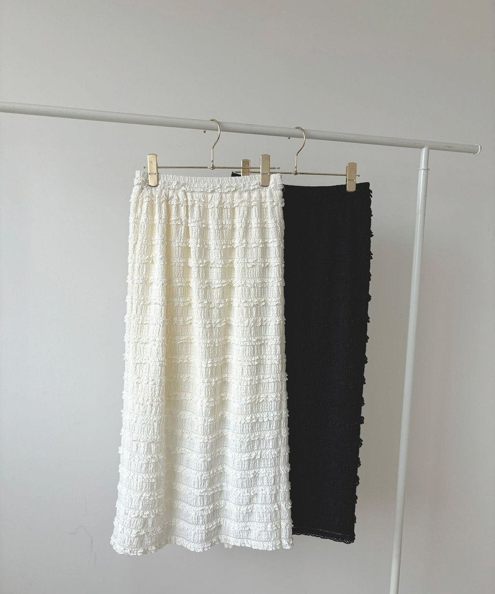 Feroux 【洗える】カットフリルＩラインスカート 