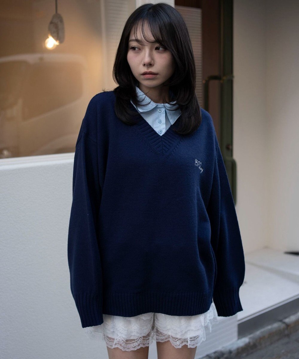 WEGO シャツドッキングニットプルオーバー 