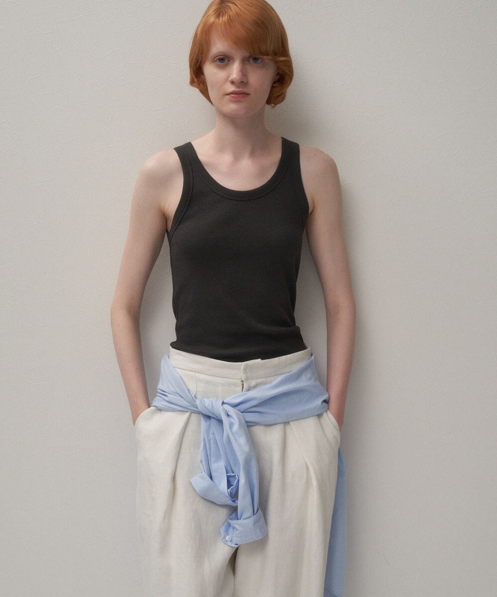 ATON RECYCLE SUVIN RIB | タンクトップ 