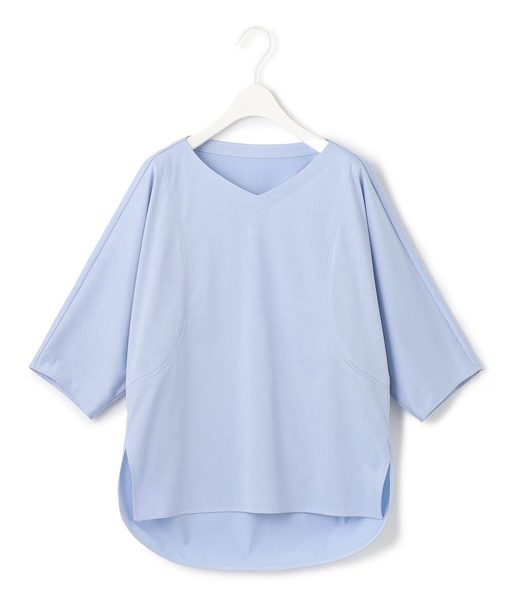 ICB 【洗える】 ブラウスライクジャージー ドルマンスリーブカットソー 