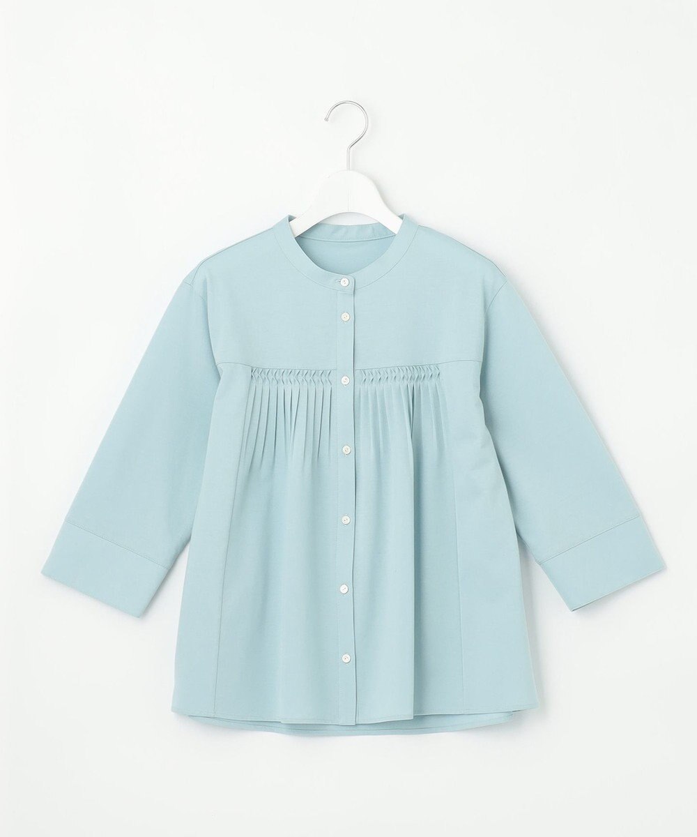 J.PRESS LADIES キャタピラシャツジャージー バンドカラー カットソー 