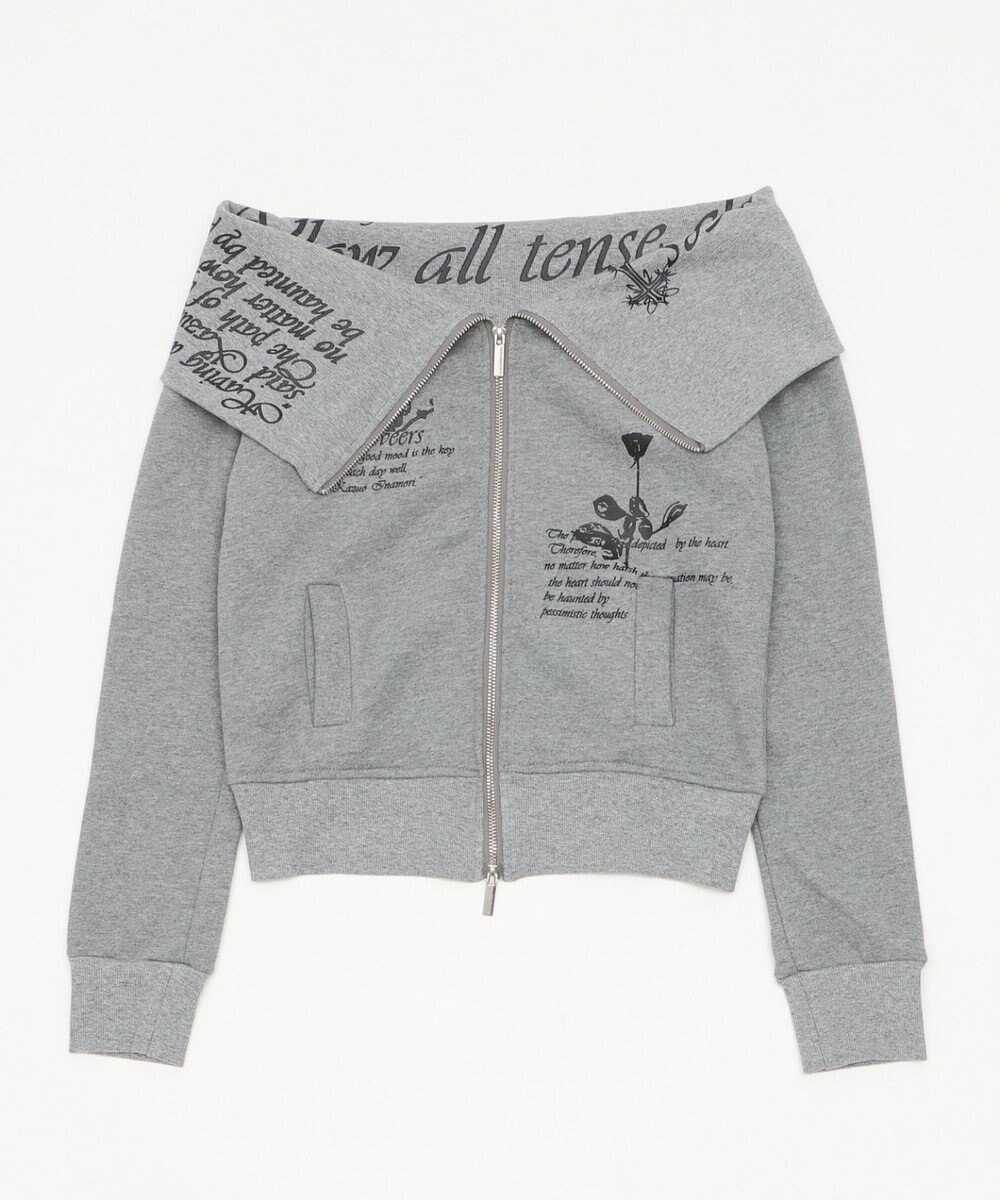 WEGO オフショルグラフィックスウェット 