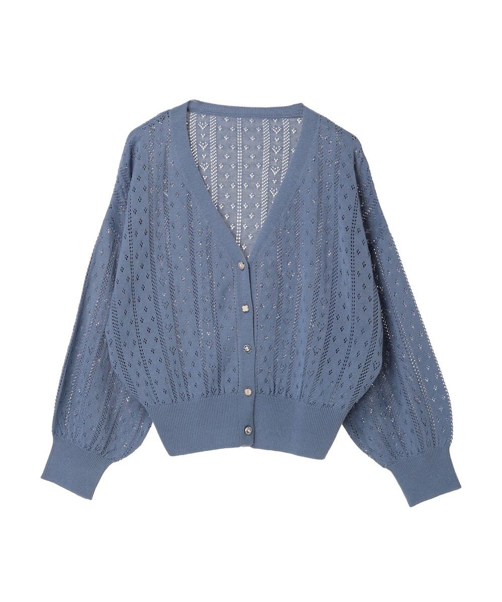 earth music&ecology キラキラボタンハートカーディガン 