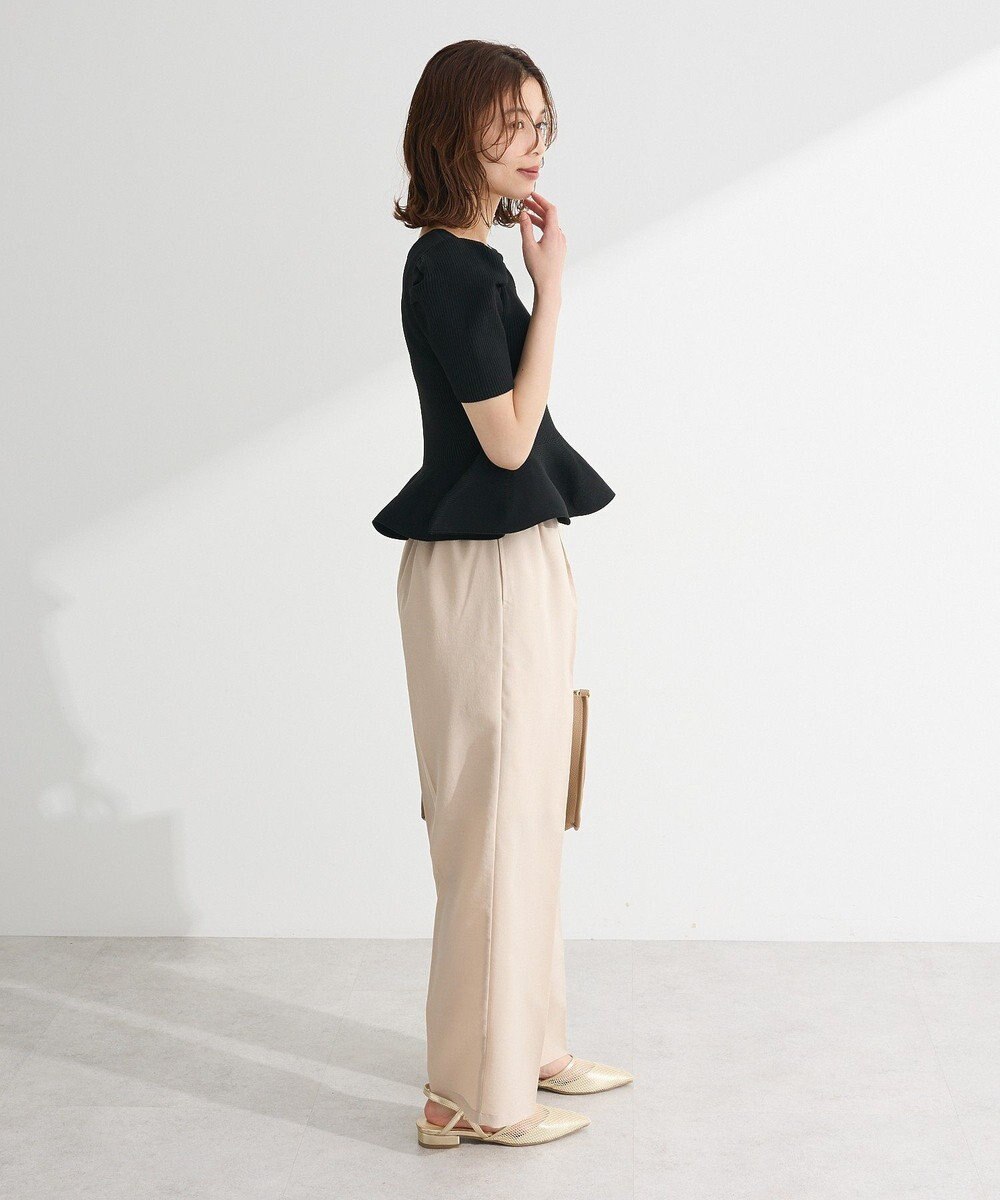 Green Parks ・ｓｗｉｎｇ　ｂｙ　ハートネックペプラムニット 