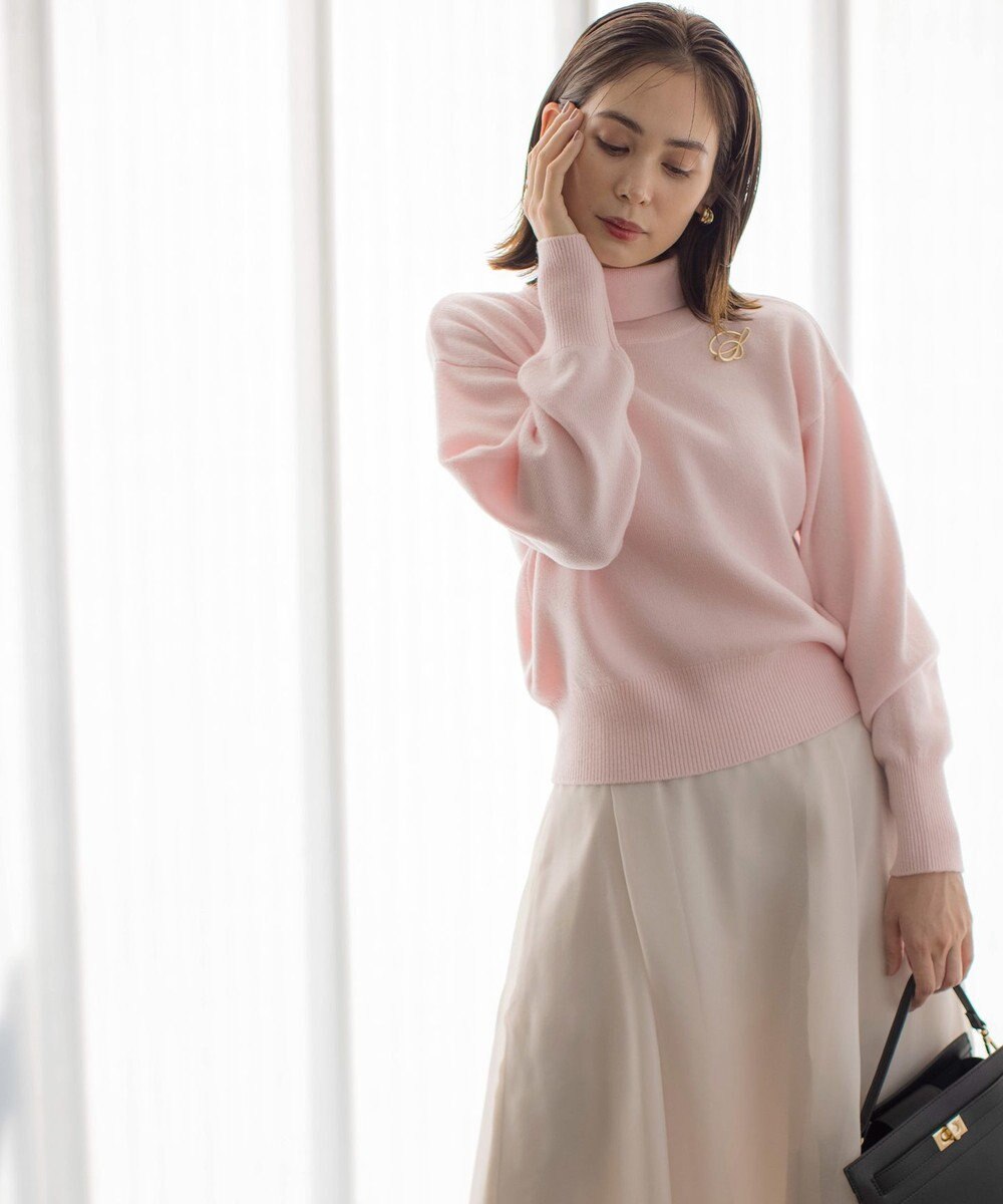 組曲 L 【2WAY・WEB限定】ウールカシミヤミックス ハイネックニット 