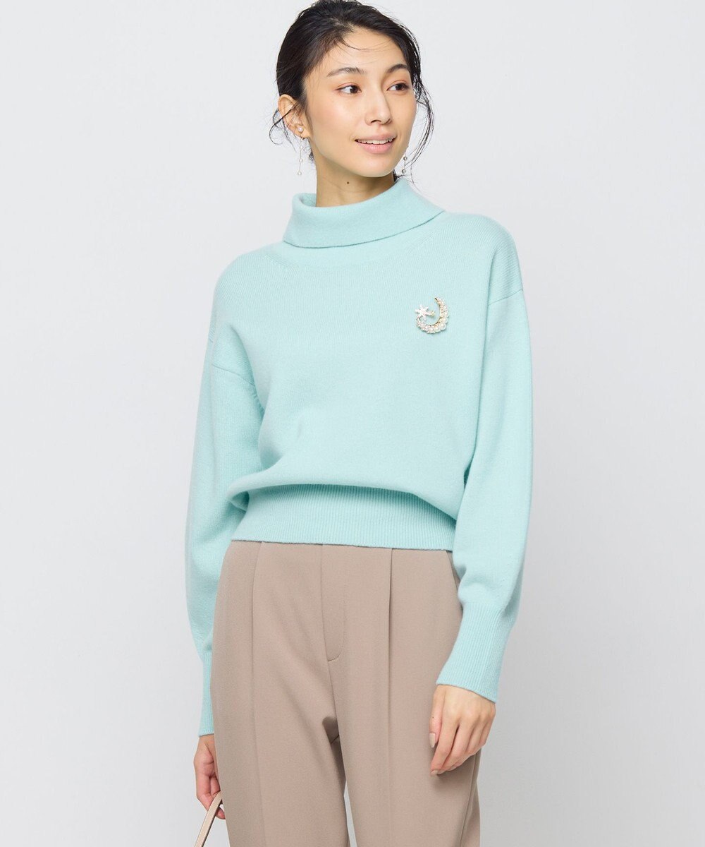 組曲 【2WAY・WEB限定】ウールカシミヤミックス ハイネックニット 