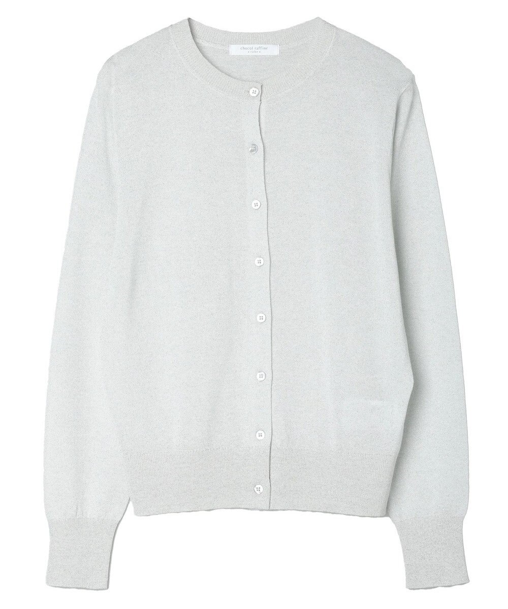 Green Parks ラメクルーネックカーディガン 