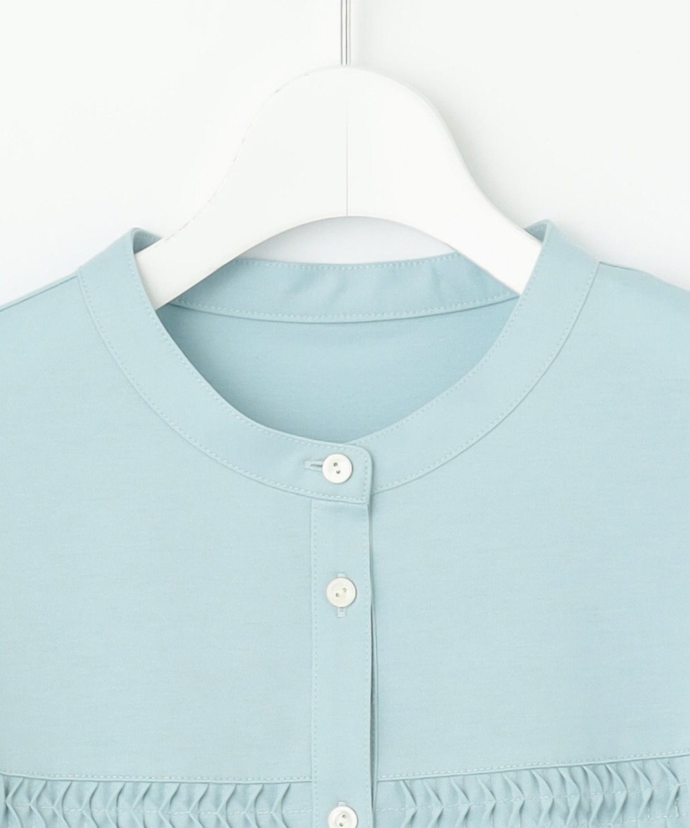 J.PRESS LADIES キャタピラシャツジャージー バンドカラー カットソー 