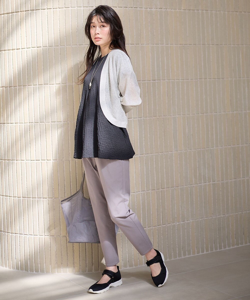 ANY 【洗濯機可/接触冷感/アンチピリング】シアーニットボレロカーディガン 