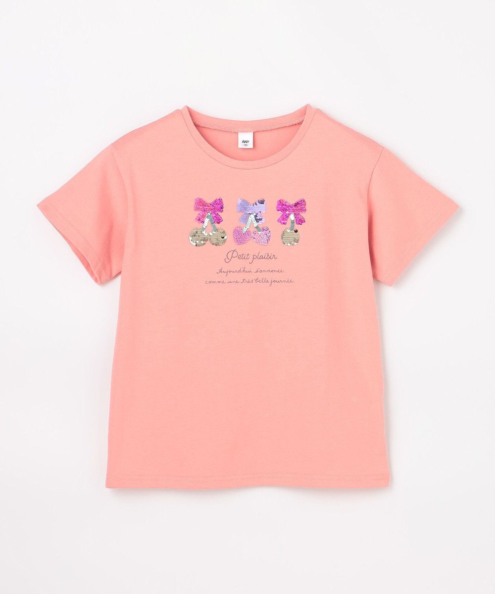 ANY KIDS 【綿100%】ドロップショルダーミラクルスパンコールTシャツ 