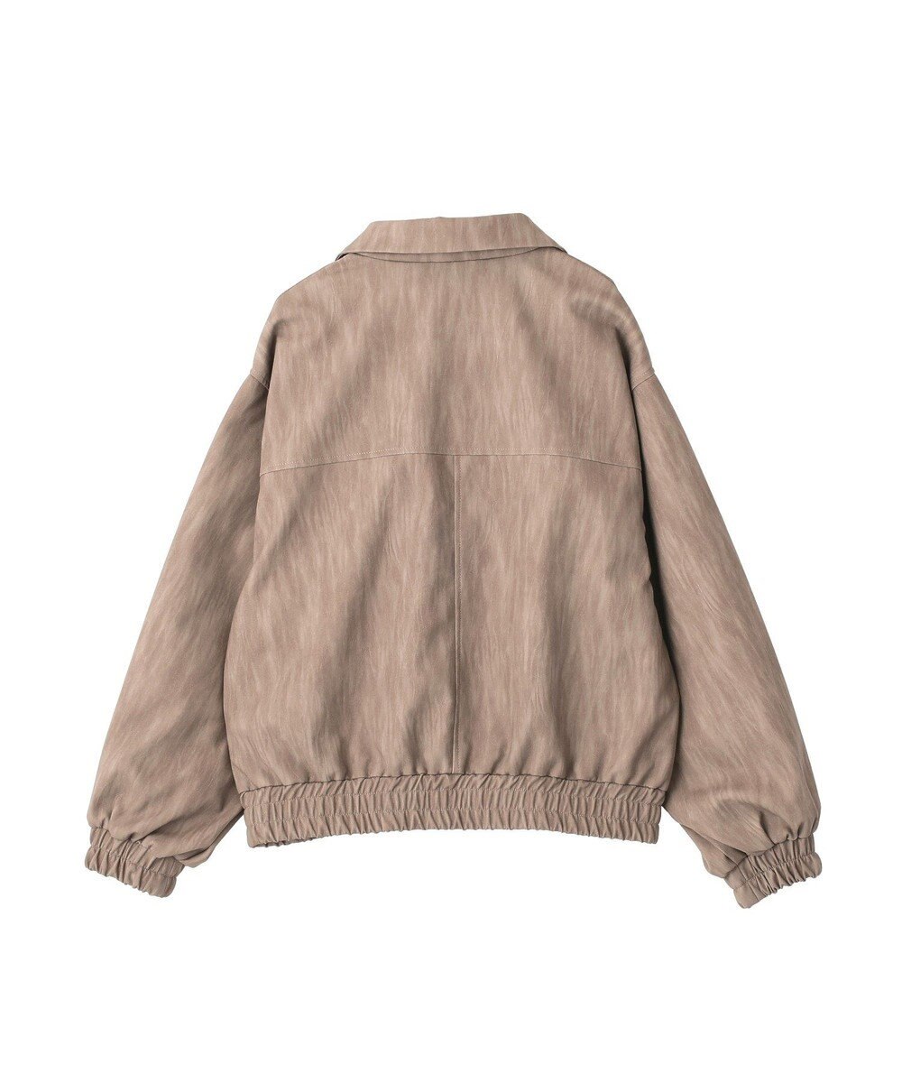 CRAFT STANDARD BOUTIQUE フェイクレザー衿ボアブルゾン 