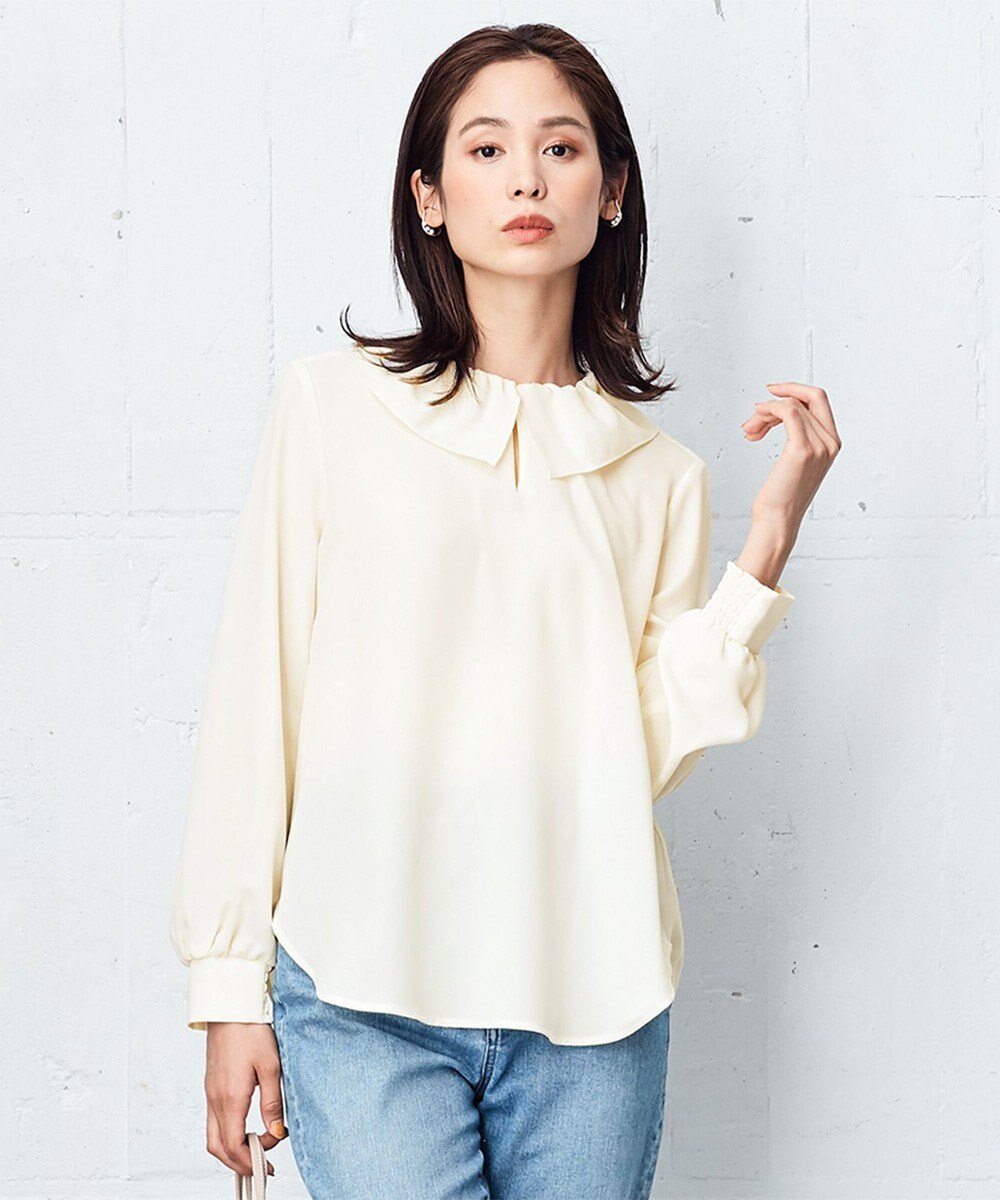 洗える フリルカラー ブラウス 組曲 ファッション通販 公式通販 オンワード クローゼット 洗える フリルカラー ブラウス 組曲 ファッション通販 公式通販 オンワード クローゼット