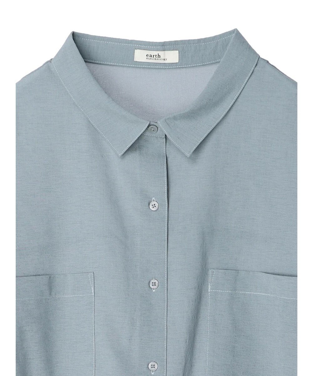 earth music&ecology 配色ステッチＢＩＧシャツ 