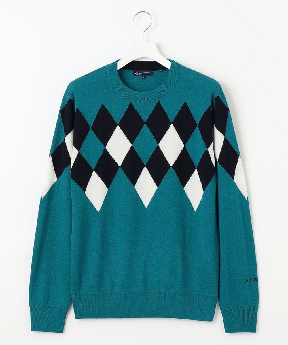 23区GOLF 【MEN】【洗える】ウールアクリル ランバス柄ニット 