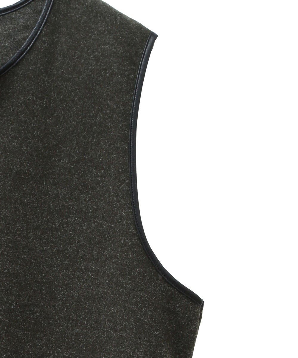 Green Parks 圧縮ポンチ合皮パイピングジャンスカ 