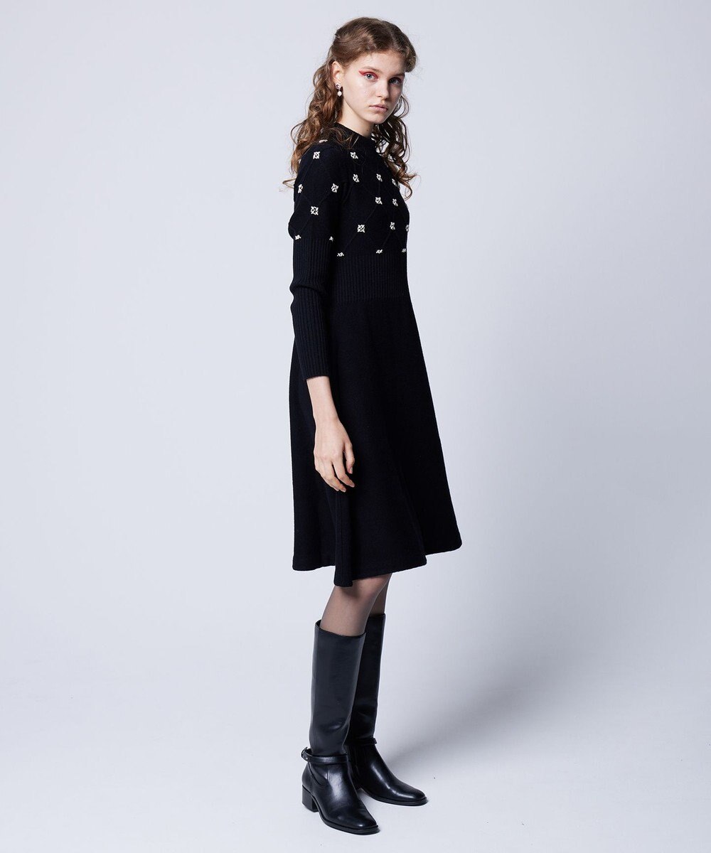 TOCCA 【洗える】PEARL BOUQUET KNITDRESS ニットドレス 