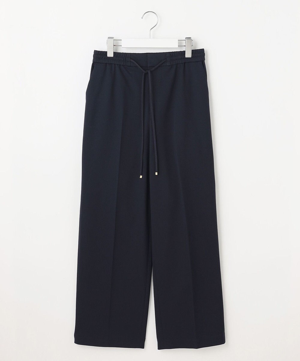 自由区 【洗える】ライトフィールジャージーワイドストレート パンツ 