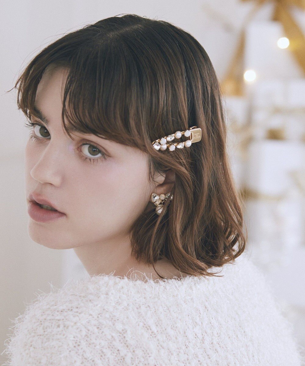 Maison de FLEUR メタルビジュークリップ 