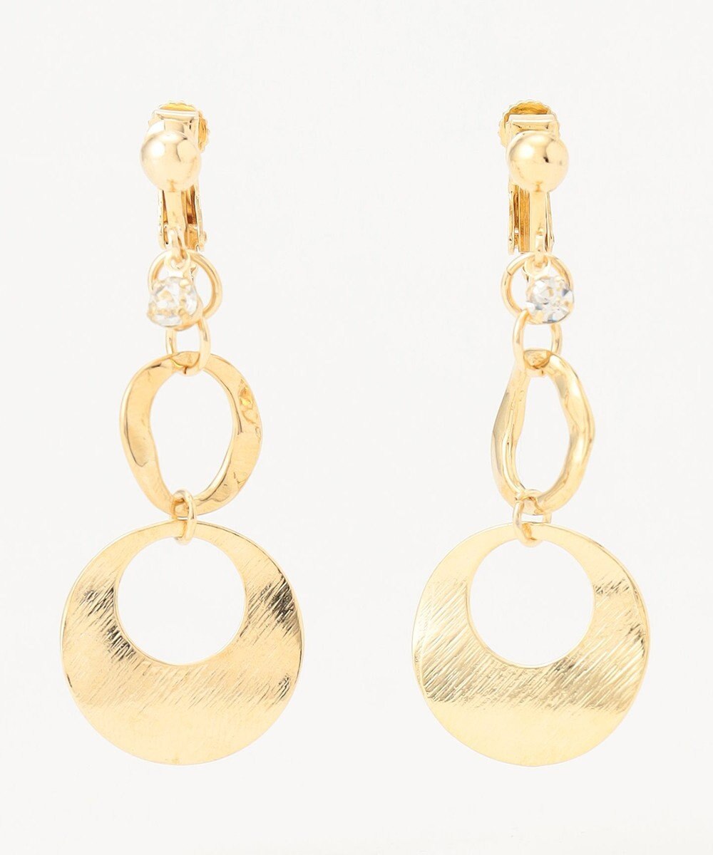 ANY SIS オーバルラウンド イヤリング 