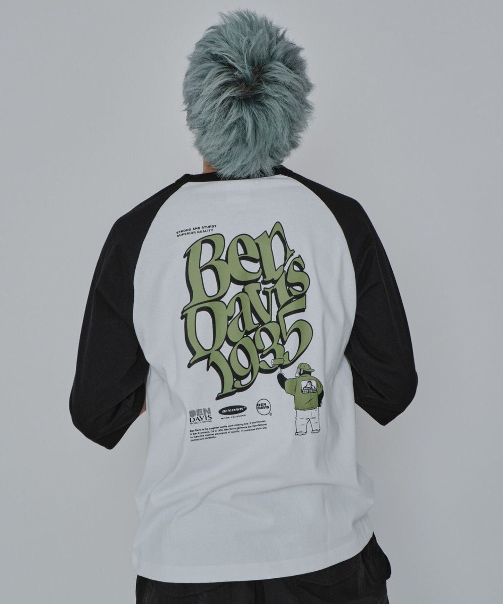 WEGO 【ユニセックス着用ITEM/MLサイズ展開】別注BENDAVISグラフィックラグランT（7S） 